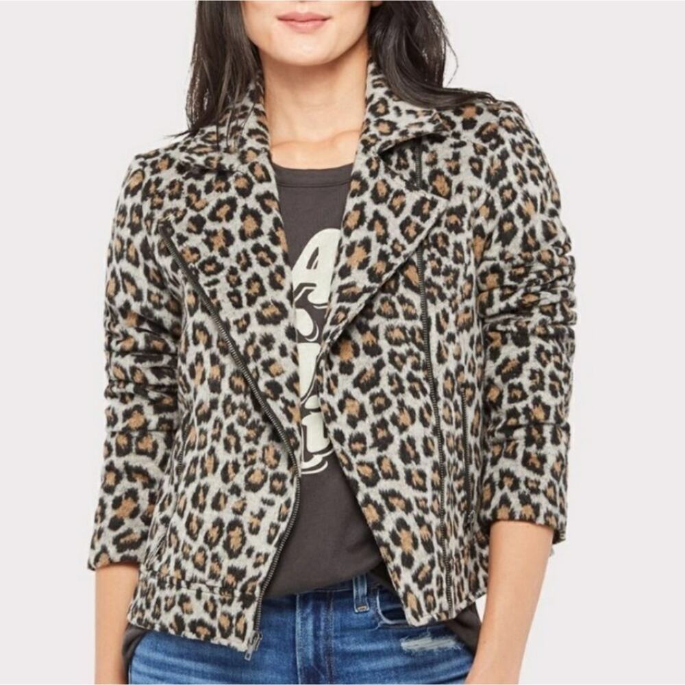 Cupcakes and Cashmere Margaux Leopard Moto Jacket - Picture 4 of 11